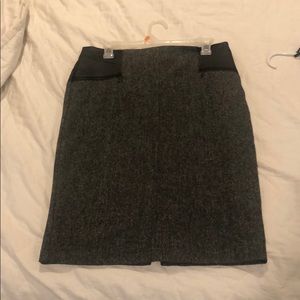 Dalia Collection grey tweed pencil skirt